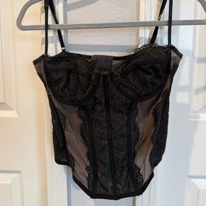 UO Black Lace Corset Top